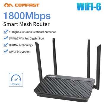 Comfast XR11 WiFi 6 Wi fi Маршрутизатор Гигабитный 2,4 G 5,0 ГГц Двухдиапазонный Усилитель 1800 Мбит/с Сетчатый WiFi 4 Всенаправленная Антенна с высоким коэффициентом усиления