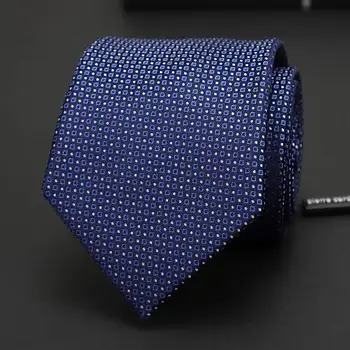Мужской галстук Шелковый Удлиненный Длиной 160 см, шириной 8 см, Синие Галстуки Деловой Свадебной Моды, Высокий
