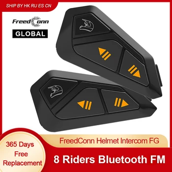 Freedconn FG Bluetooth Мотоциклетный интерком Групповой шлем Гарнитура Моторный коммуникатор Музыка FM BT 5,0 Динамик для мото наушников