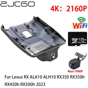 ZJCGO 4K Автомобильный Видеорегистратор Dash Cam Wifi Передняя Камера заднего Вида 2 Объектива 24h Монитор для Lexus RX ALA10 ALH10 RX350 RX350h RX450h RX500h 2023