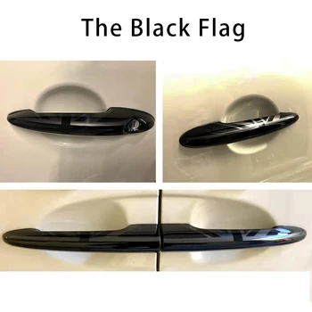 Чехлы для дверных ручек с черным флагом для BMW MINI Cooper S JCW R55 Clubman 2007-2014, Аксессуары для стайлинга автомобилей