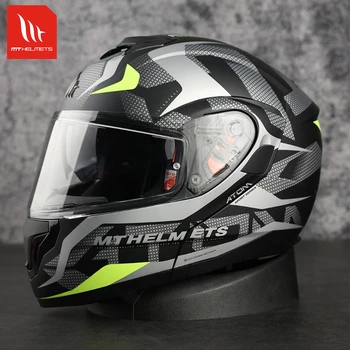 Оригинальный мотоциклетный внедорожный шлем MT Высокого качества для мотокросса, модульный полуоткрытый полнолицевой Casco Moto