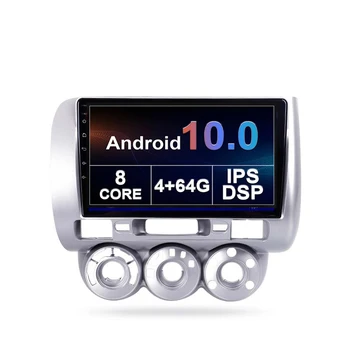 Головное устройство Android 10.0 для Honda FIT JAZZ 2004-2008 Полный сенсорный Ips экран с автомобильным видео Аудио DVD GPS навигацией